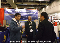 科晶联盟-美国MTI参加加拿大蒙特利尔2013年材料科学与技术大会